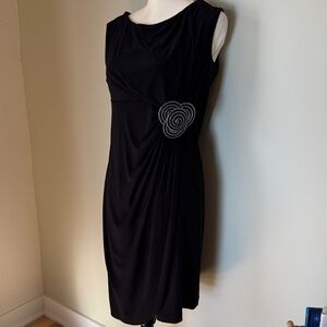 Tiana B. Black Dress with Floral Detail